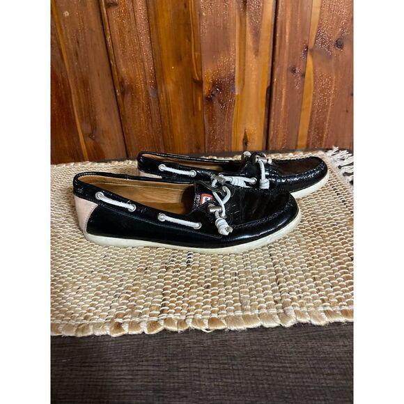 Hunter boots slip on patent leather boat deck shoes size 7.5 - Picture 2 of 11